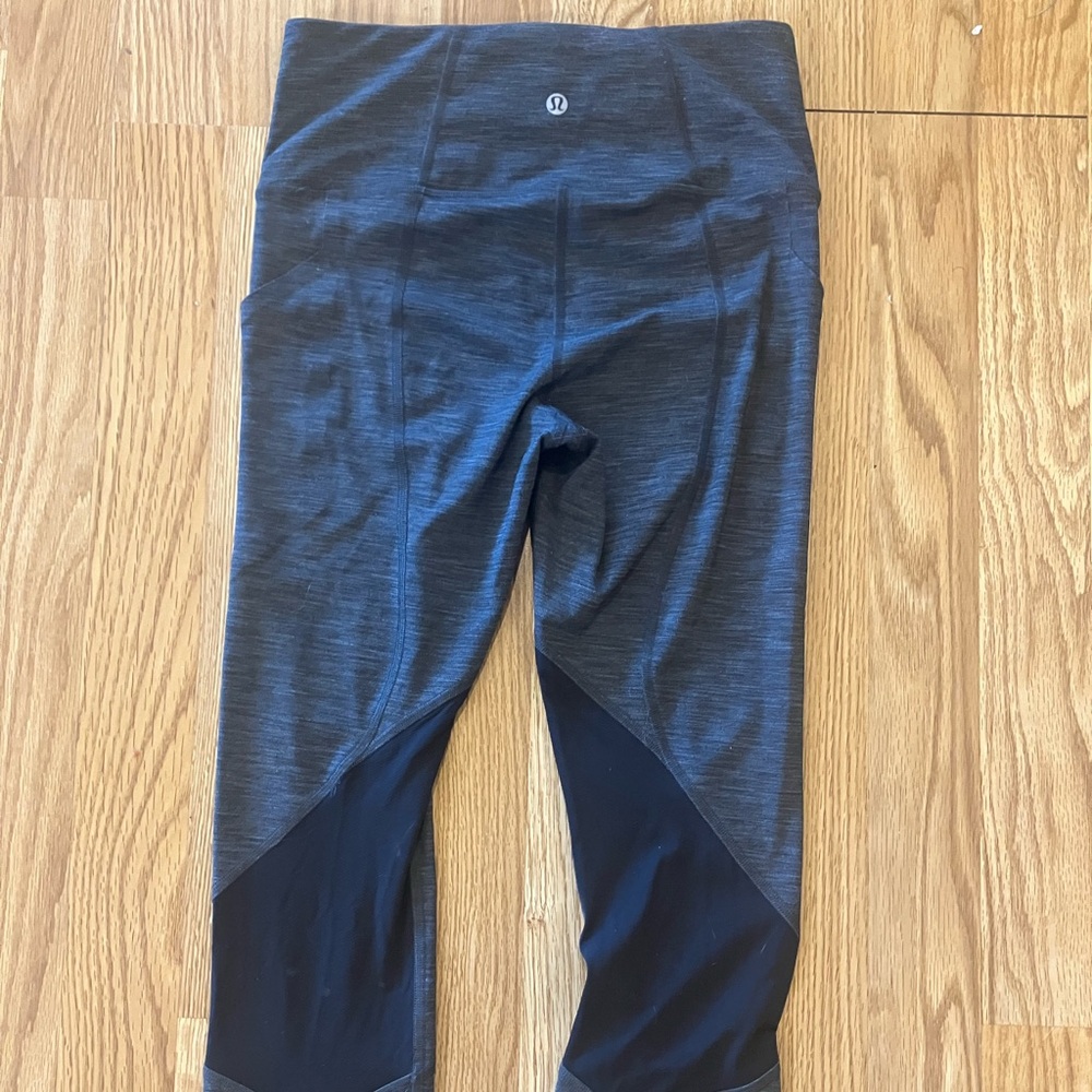 Lululemon Athletica Charcoal and Black Leggings